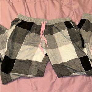 Kids Plaid Patchwork Shorts - Gray, Black, and White